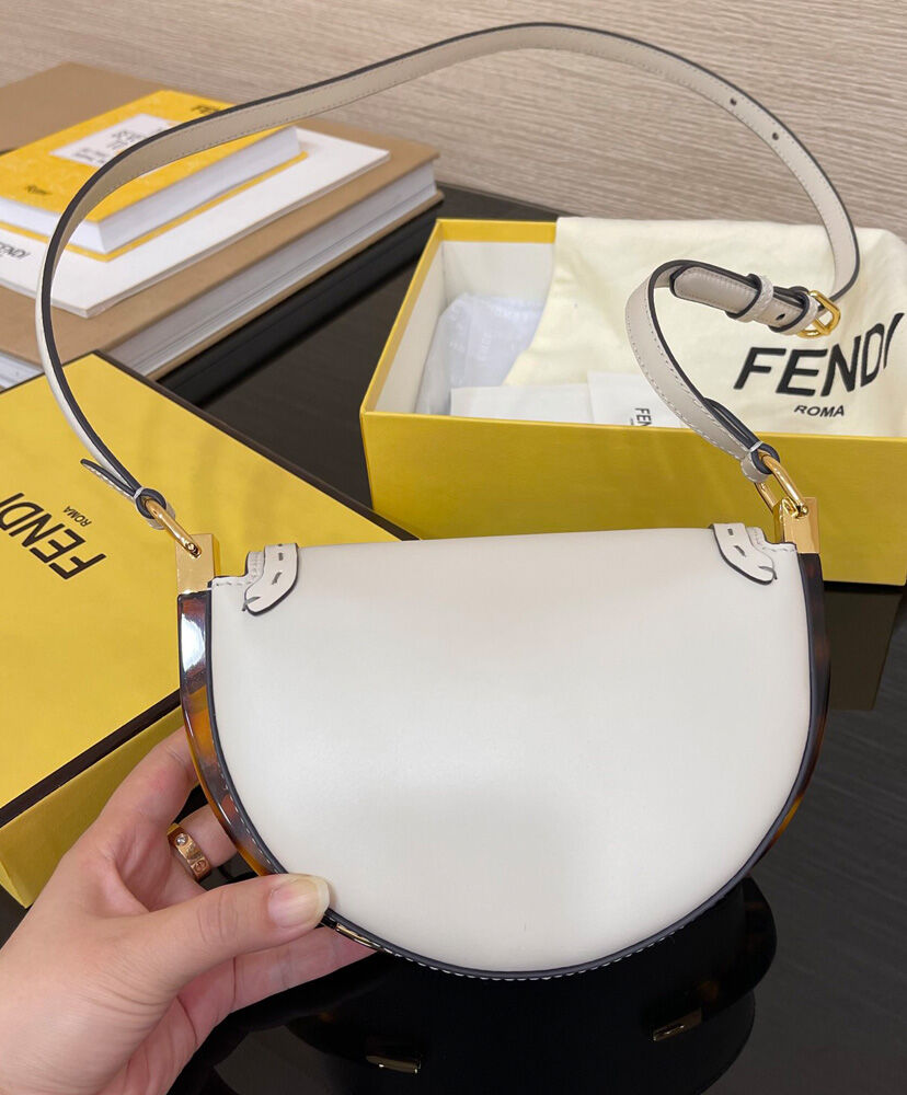 Fendi Moonlight Iconic FF Handbag 8BT346 Cream